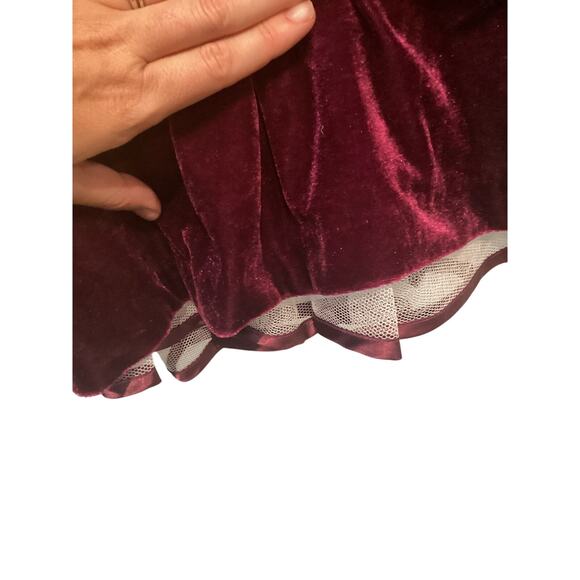 Vintage Chantilly Place Girls Dress Size 5 6 Red Victorian Formal Holiday Bow - Picture 8 of 13